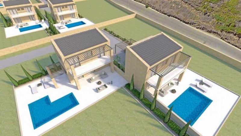 Tersana Kreta, Tersana: IM BAU: Zwei luxuriöse Steinvillen in Tersanas Beach zu verkaufen Haus kaufen
